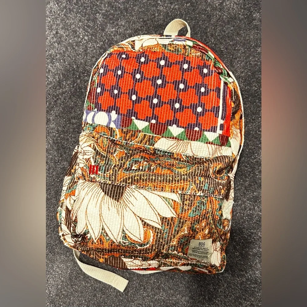 BDG Backpack Printed Corduroy Floral/ Paisley - Picture 5 of 7